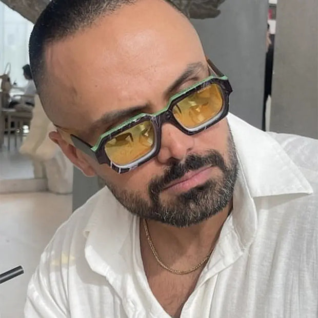 Small frame square sunglasses new European and American modern fashion ins sunglasses versatile trendy sunglasses for men and women - Memoriex 