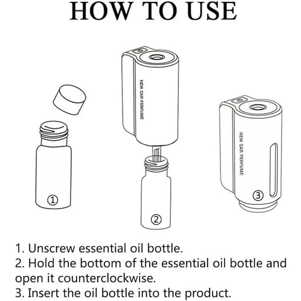 Smart Car Air Freshener Diffuser, Smart Car Air Freshener With Three Adjustable, Aromatizante para Carro Inteligente Intelligent - Memoriex 