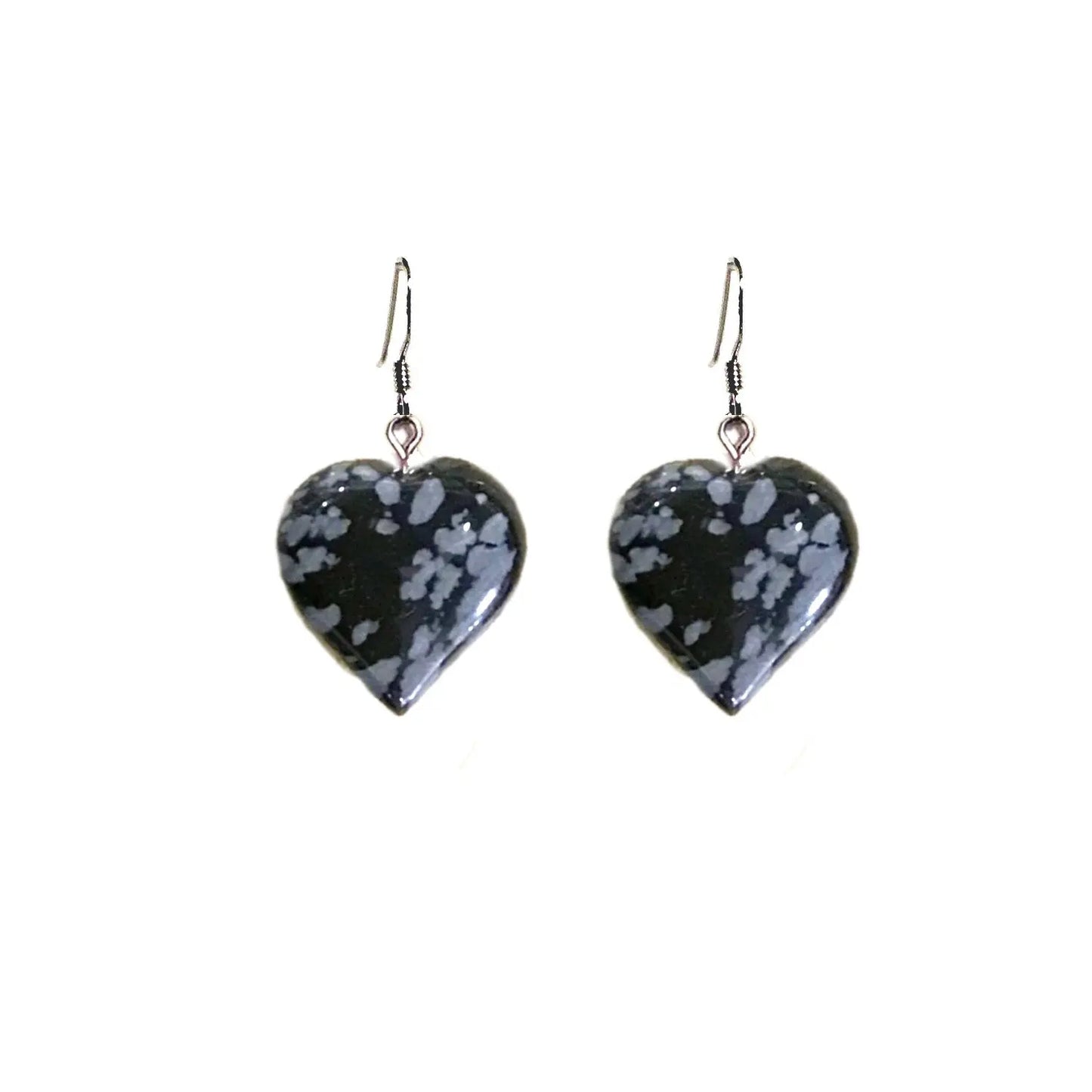 Snowflake Obsidian Drop Earrings - Memoriex