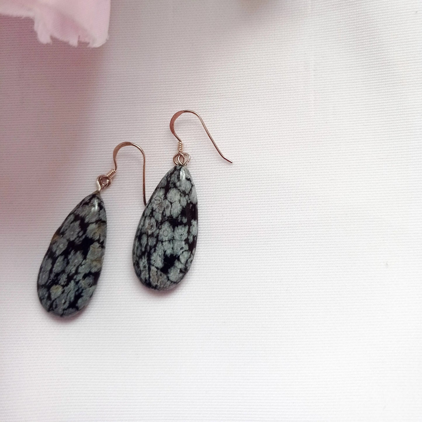 Snowflake Obsidian Earrings - Memoriex