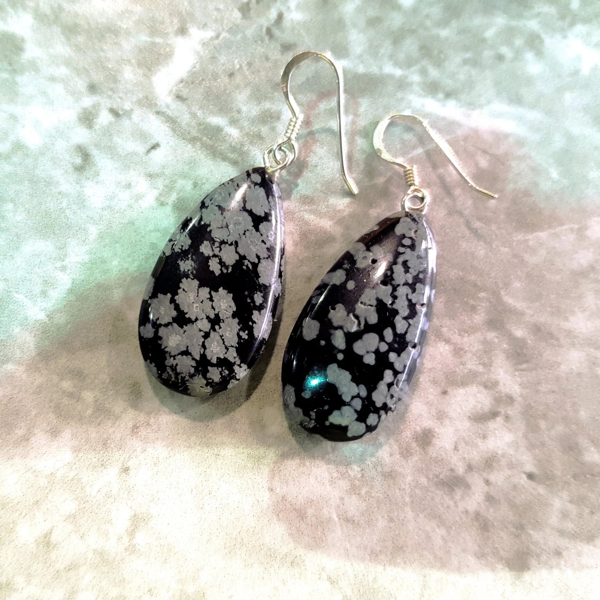 Snowflake Obsidian Earrings - Memoriex