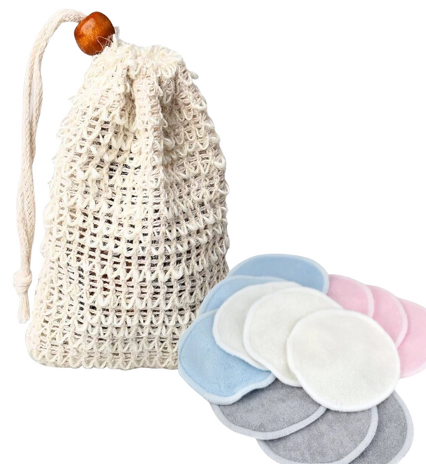 Soap Saver and Eco-Cotton Pads x 12, Plastic Free Gift, Recyclable Gift, Recyclable Packaging, Vegan Gift - Memoriex 