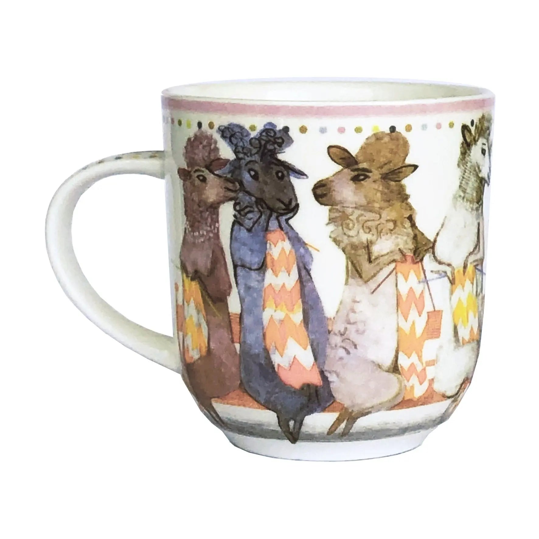 Social Knitworking Porcelain Mug-1