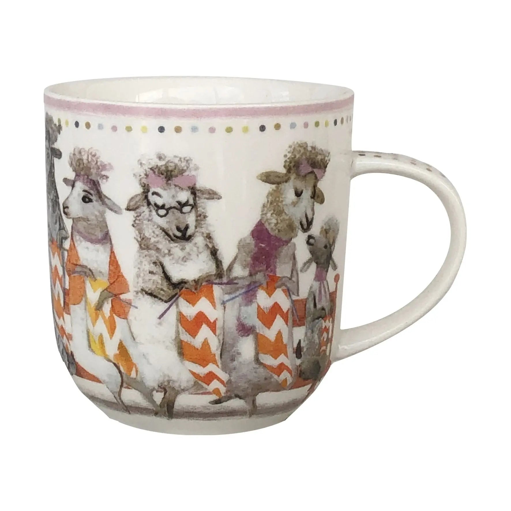 Social Knitworking Porcelain Mug-3