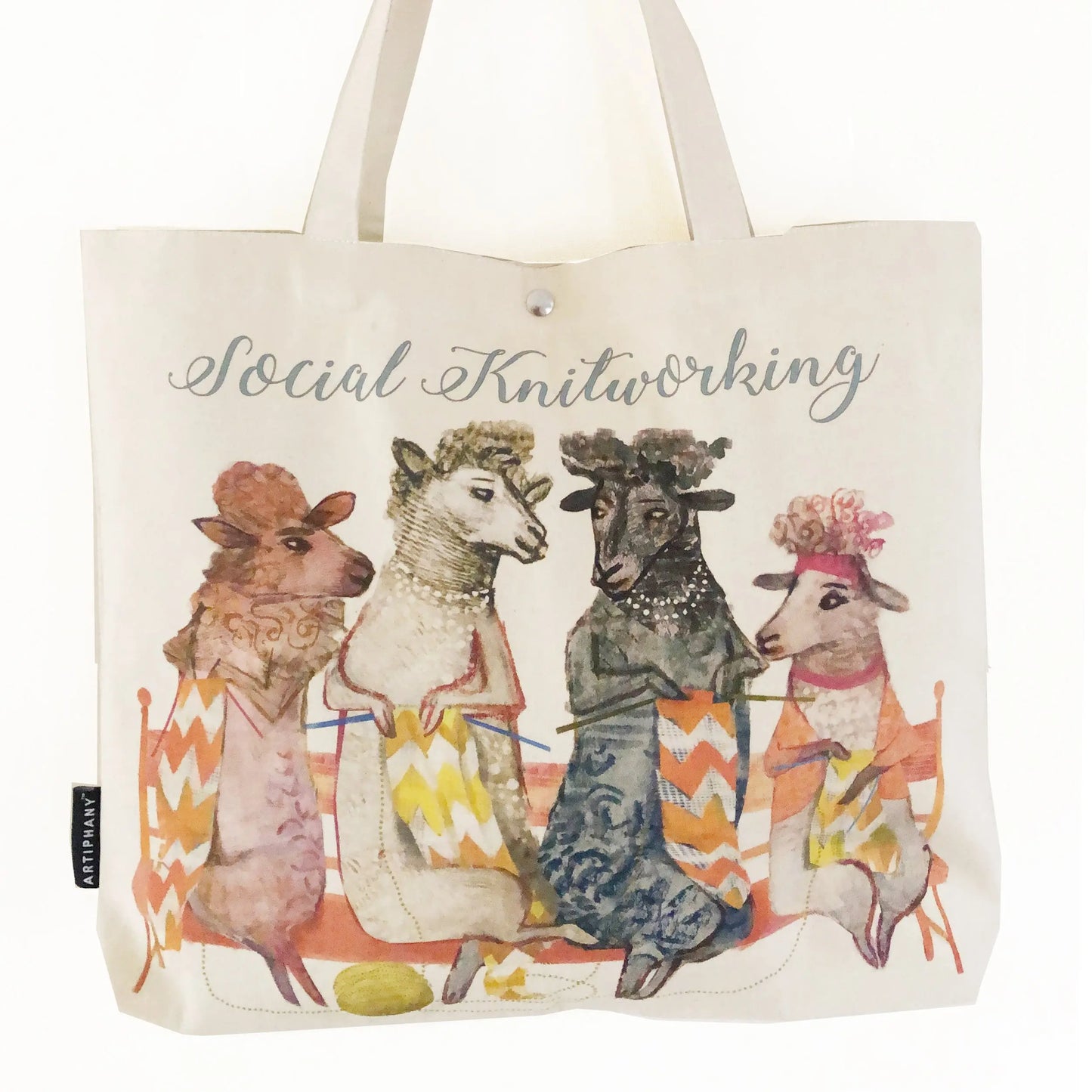 Social Knitworking Tote Bag-0