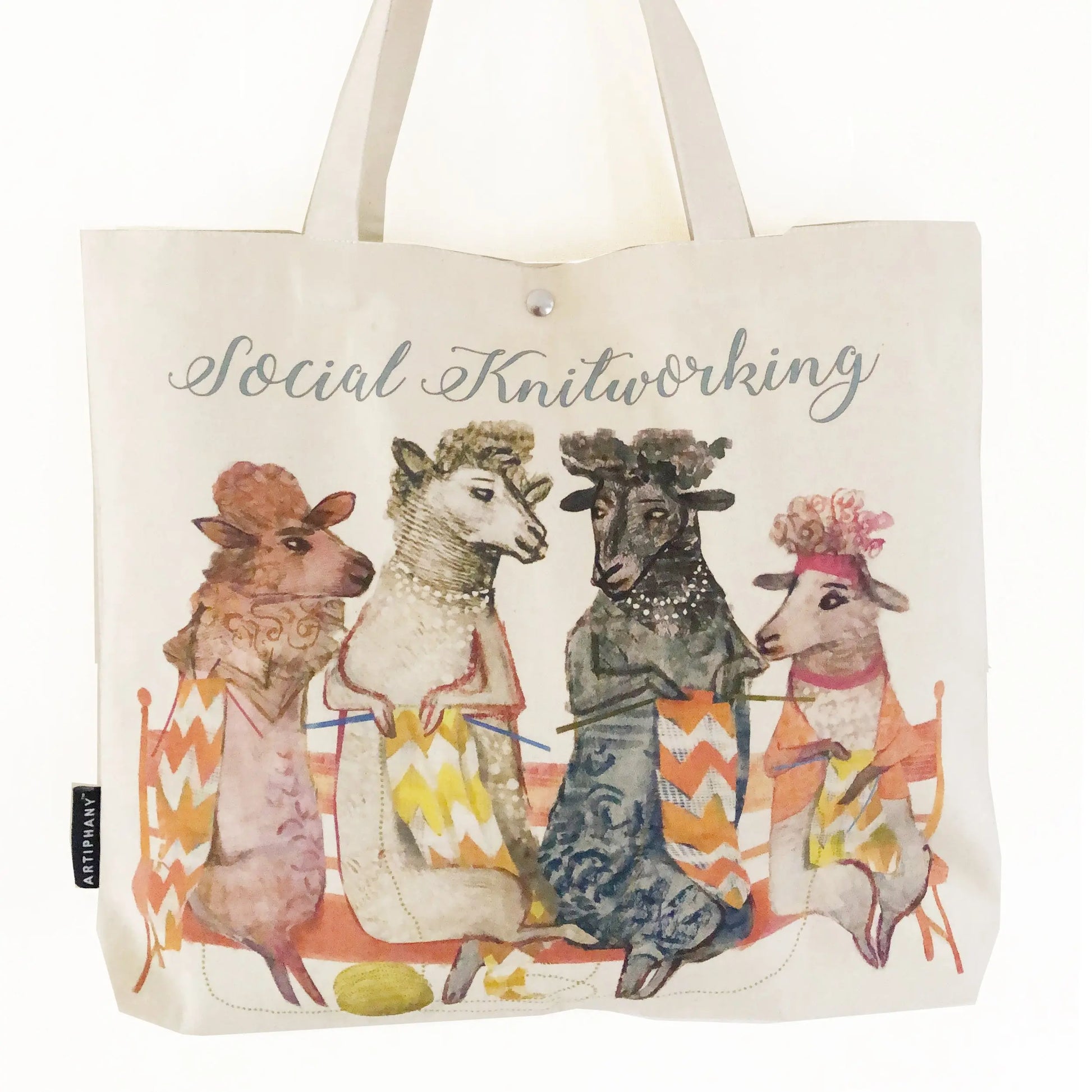 Social Knitworking Tote Bag-0