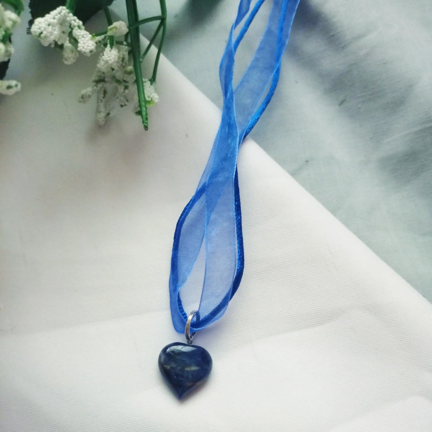 Sodalite Blue Heart Necklace - Memoriex