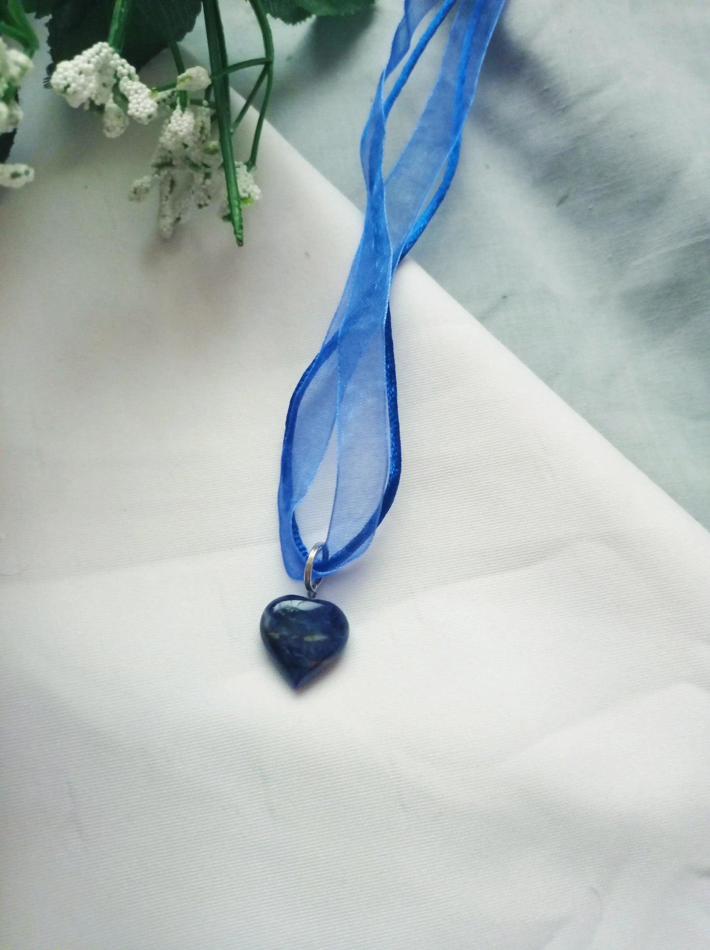 Sodalite Blue Heart Necklace - Memoriex