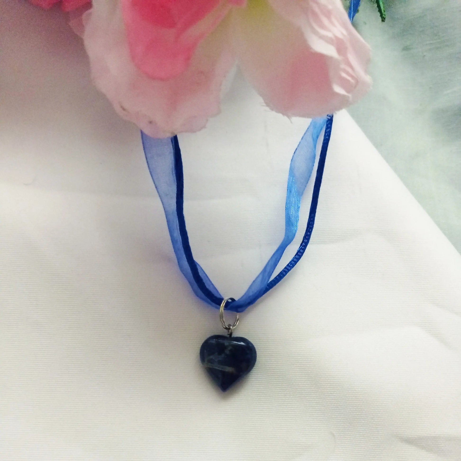 Sodalite Blue Heart Necklace - Memoriex