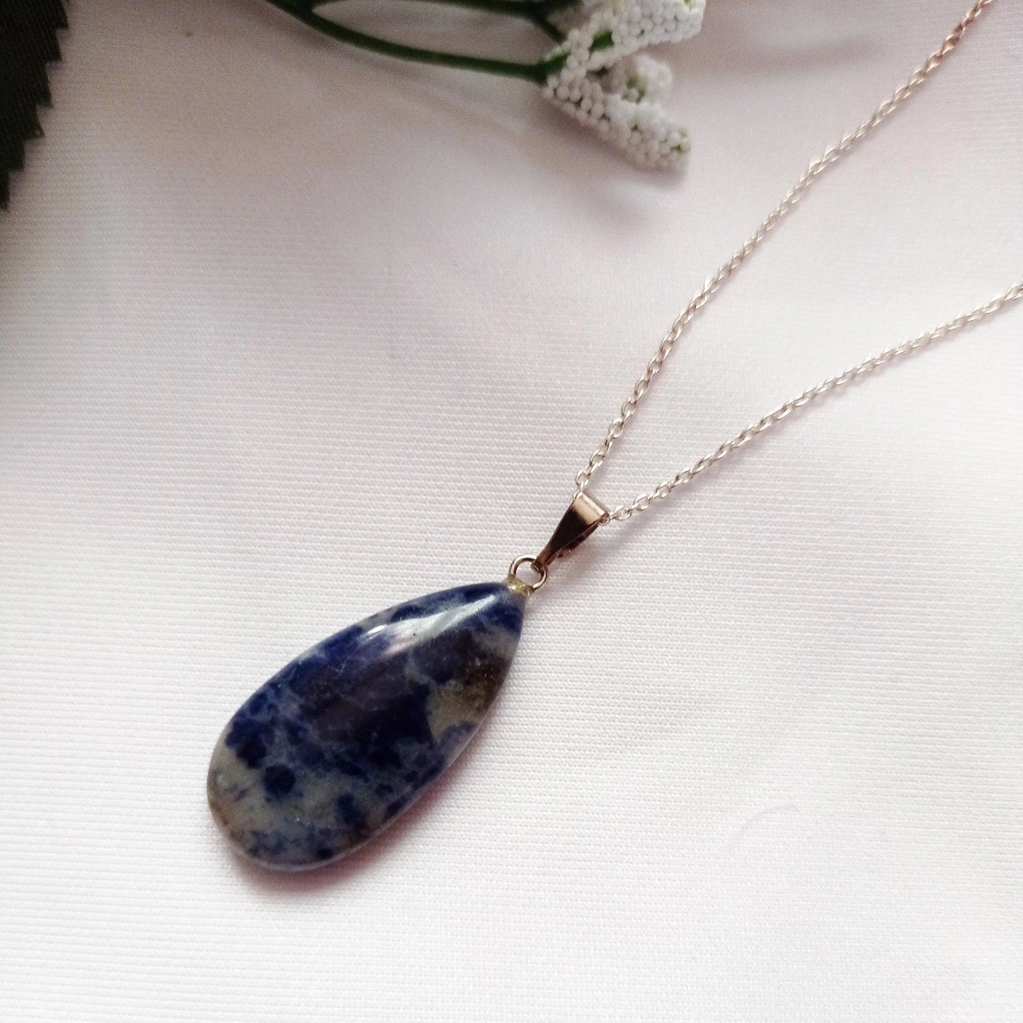 Sodalite Sterling Silver Necklace-3