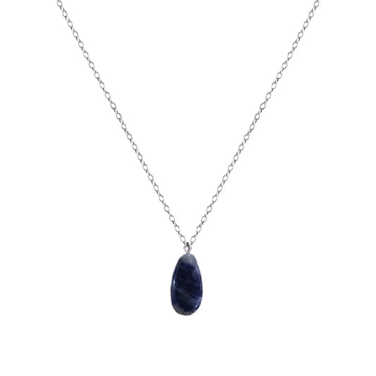 Sodalite Sterling Silver Necklace - Memoriex 