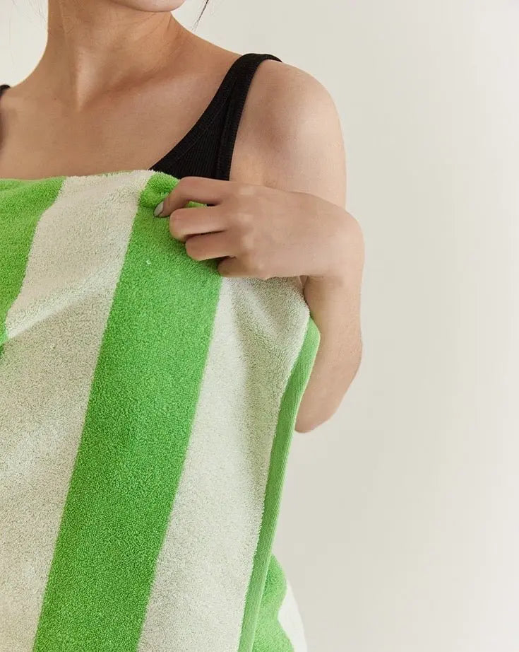 Soft and Absorbent Stripe Bath Towel – 100% Organic Combed Cotton-2