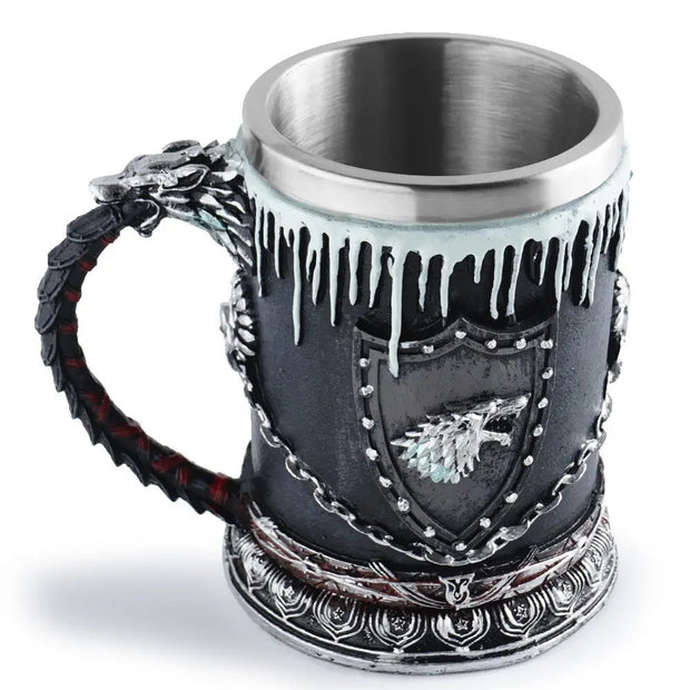 Song of Ice and Fire Mug Beer Cup Stainless Steel Whiskey Cup - Memoriex 