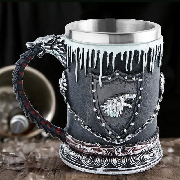 Song of Ice and Fire Mug Beer Cup Stainless Steel Whiskey Cup - Memoriex 
