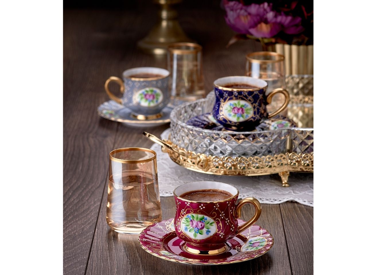 Sophia Coffee Cup and Saucer - Divan Cobalt-2