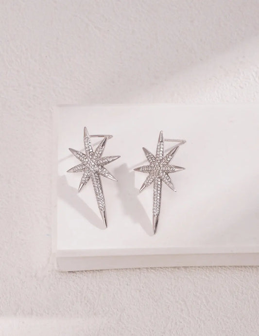 Sparkle Star Stud Earrings-0