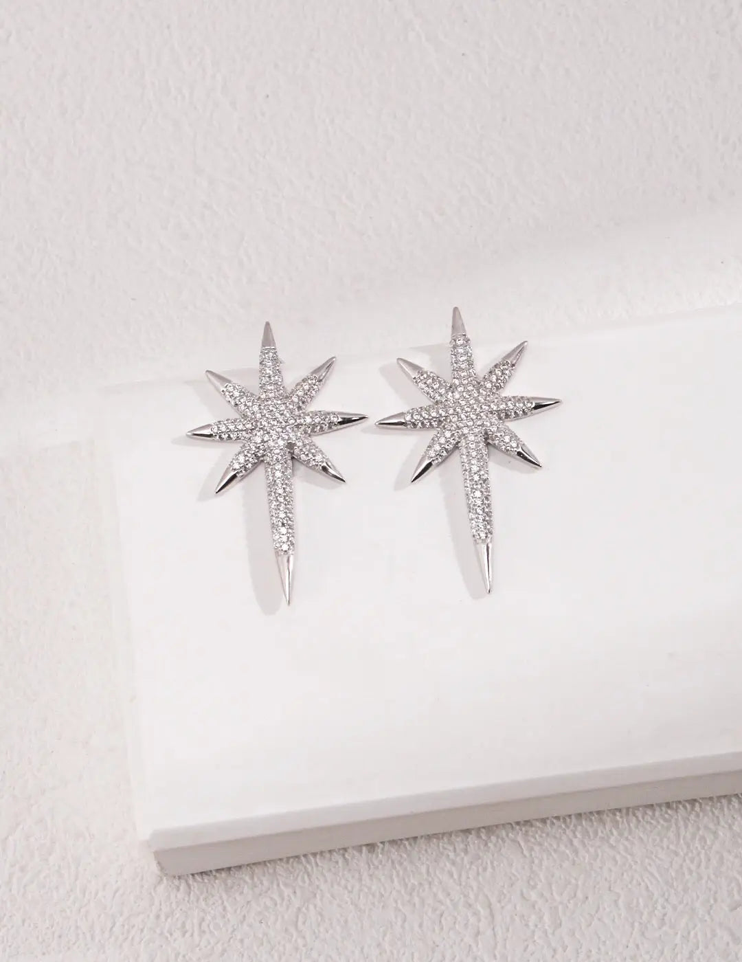 Sparkle Star Stud Earrings-1