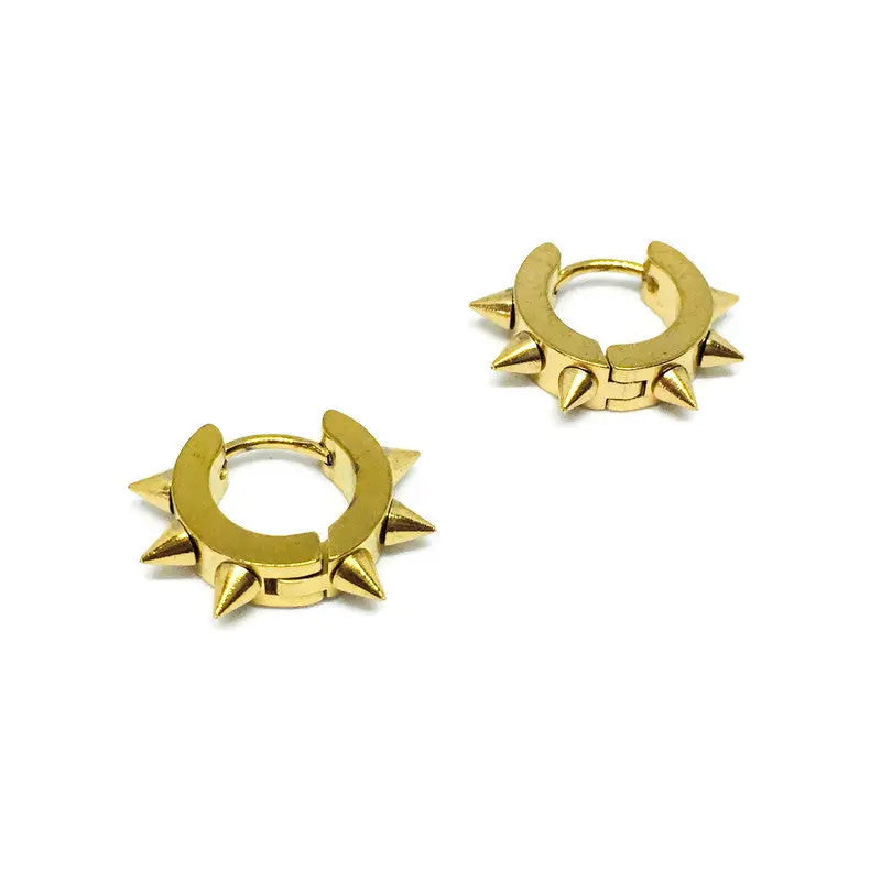 Spiked Mini-Hoop Earrings-1