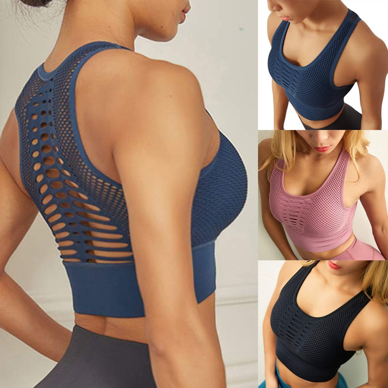 Sport Bra Sleeveless Yoga Shirt Women-0