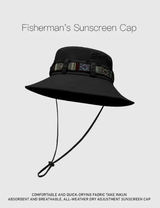 Sports outdoor sunscreen sunshade hat female Korean version summer travel travel camping fishing straw hat fisherman hat - Memoriex 