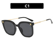 Square frame internet famous women's sunglasses with UV protection for street photography, slimming sunglasses - Memoriex 