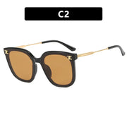 Square frame internet famous women's sunglasses with UV protection for street photography, slimming sunglasses - Memoriex 