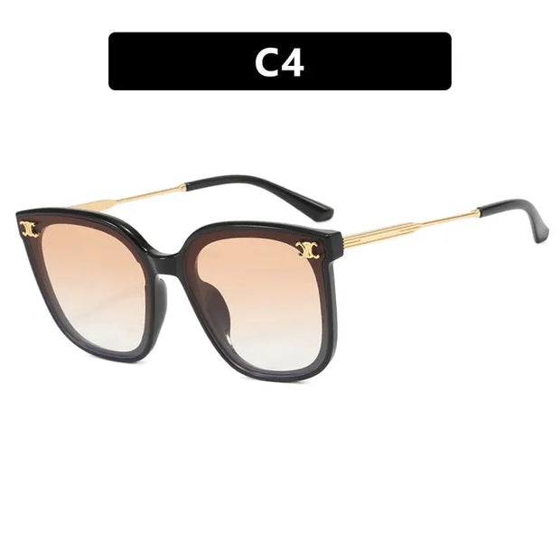 Square frame internet famous women's sunglasses with UV protection for street photography, slimming sunglasses - Memoriex 