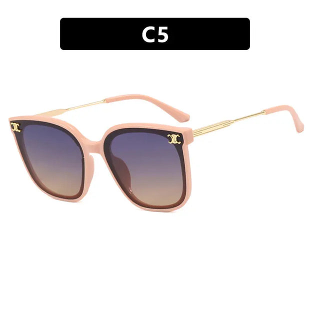 Square frame internet famous women's sunglasses with UV protection for street photography, slimming sunglasses - Memoriex 