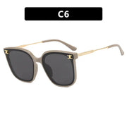 Square frame internet famous women's sunglasses with UV protection for street photography, slimming sunglasses - Memoriex 