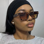 Square style retro ins sunglasses with high-end feel, no makeup, fashionable sunglasses - Memoriex 