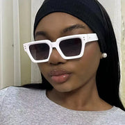 Square style retro ins sunglasses with high-end feel, no makeup, fashionable sunglasses - Memoriex 