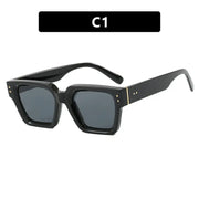 Square style retro ins sunglasses with high-end feel, no makeup, fashionable sunglasses - Memoriex 
