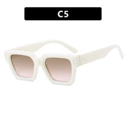 Square style retro ins sunglasses with high-end feel, no makeup, fashionable sunglasses - Memoriex 