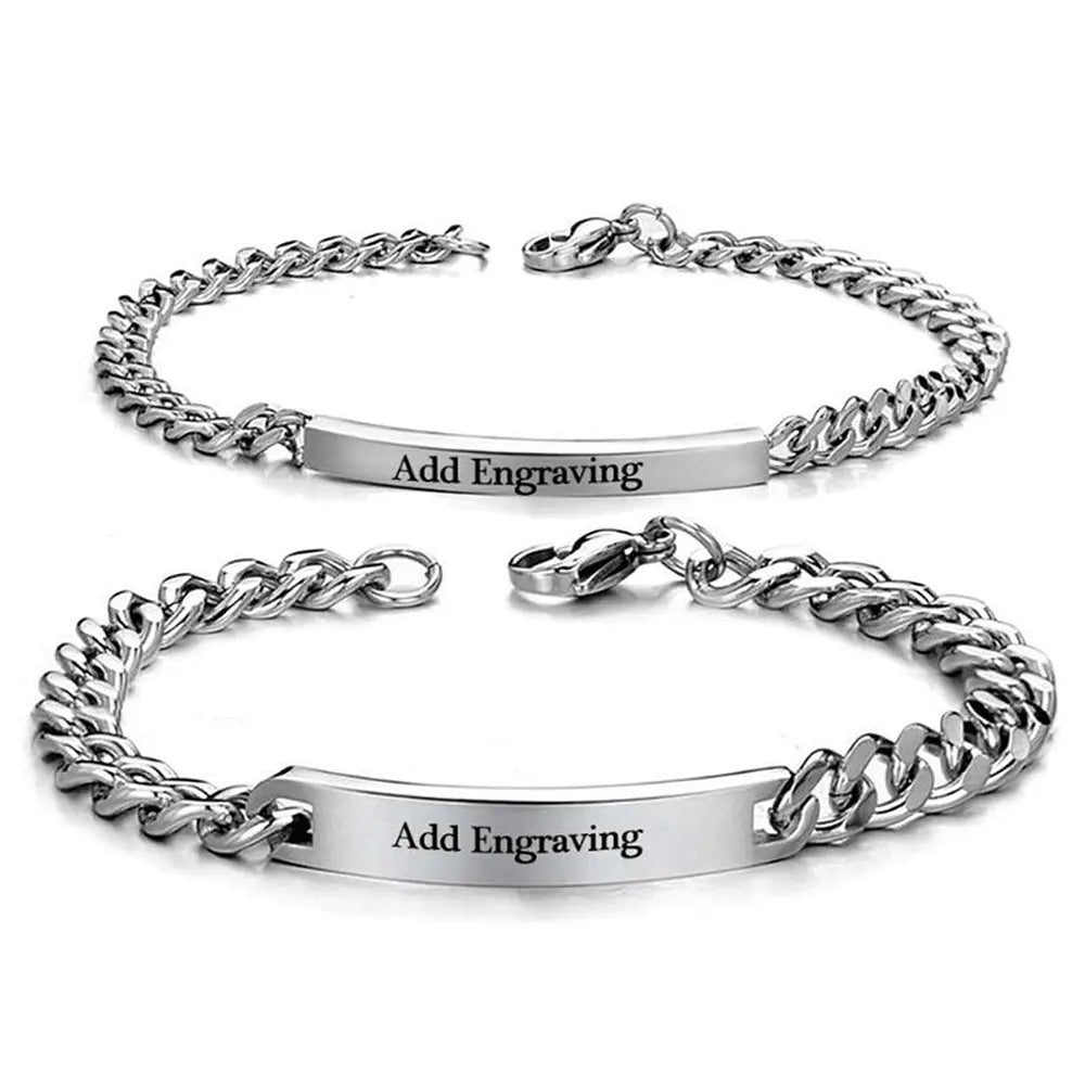 Stainless Steel Couple Bracelet-0