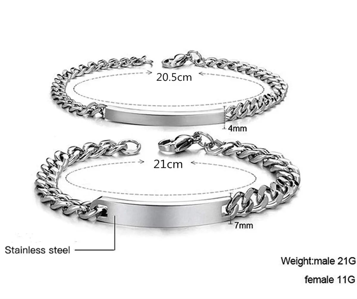 Stainless Steel Couple Bracelet-3