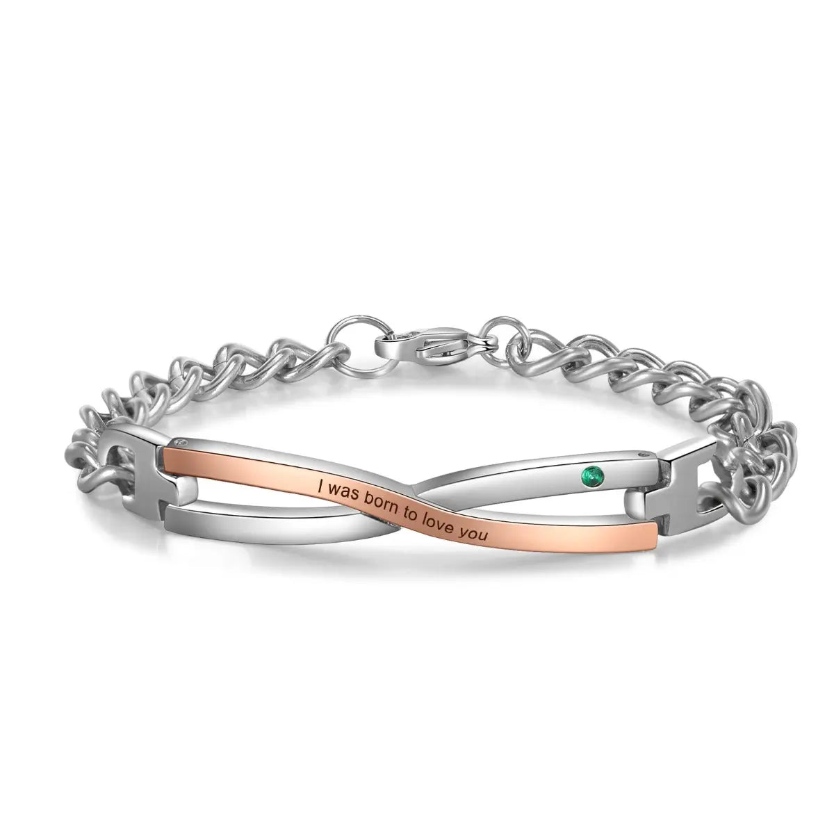 Stainless Steel Couple Bracelet-0