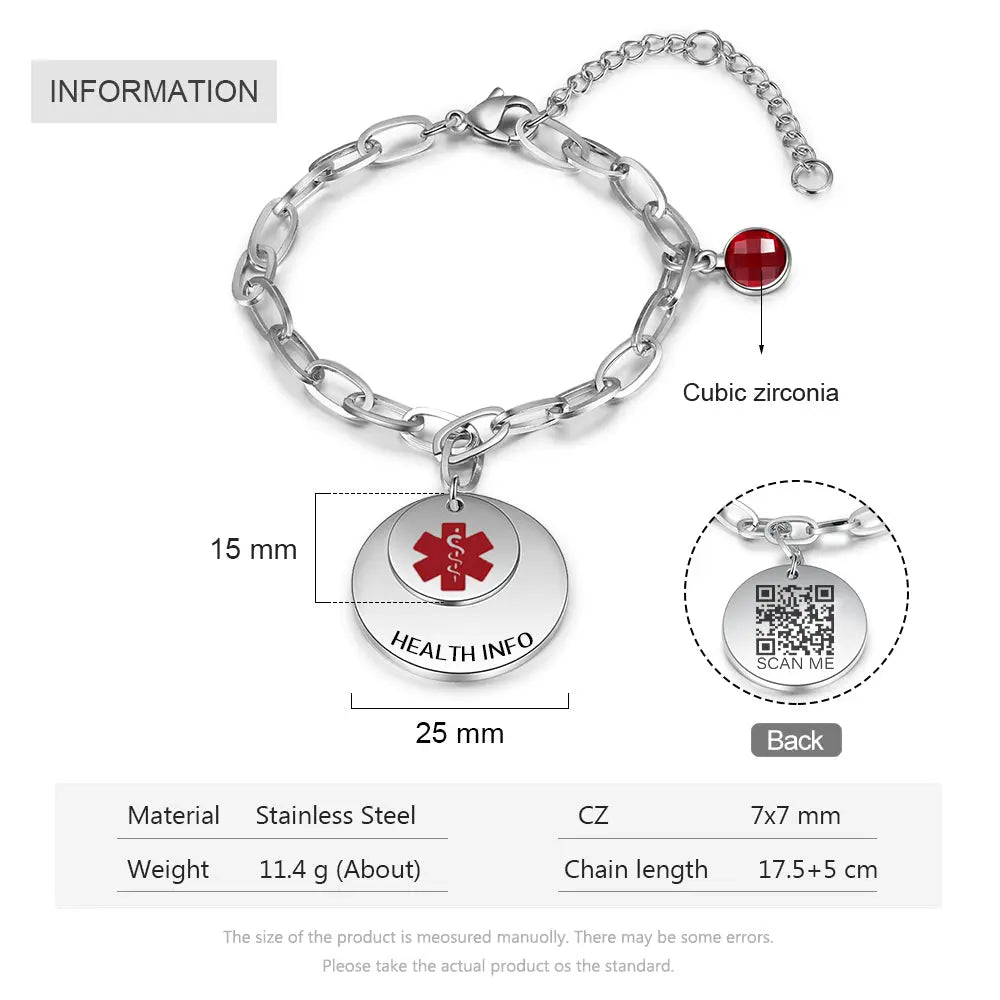 Stainless Steel Medical Bracelet-6