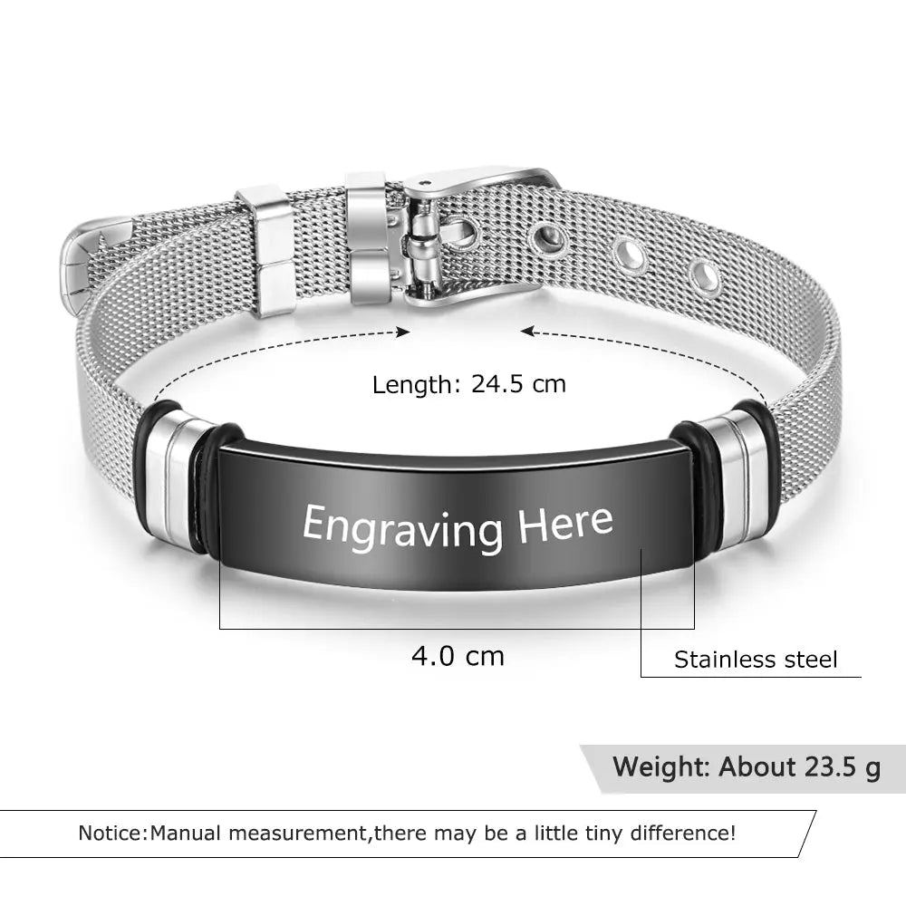 Stainless Steel Medical Bracelet-4