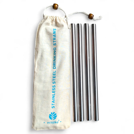 Stainless Steel Metal Drinking Straws | Reusable Straws (4 pack)-0