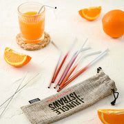 Stainless Steel Reusable Straw Set | Ocean Inspired (Pack of 8)-2