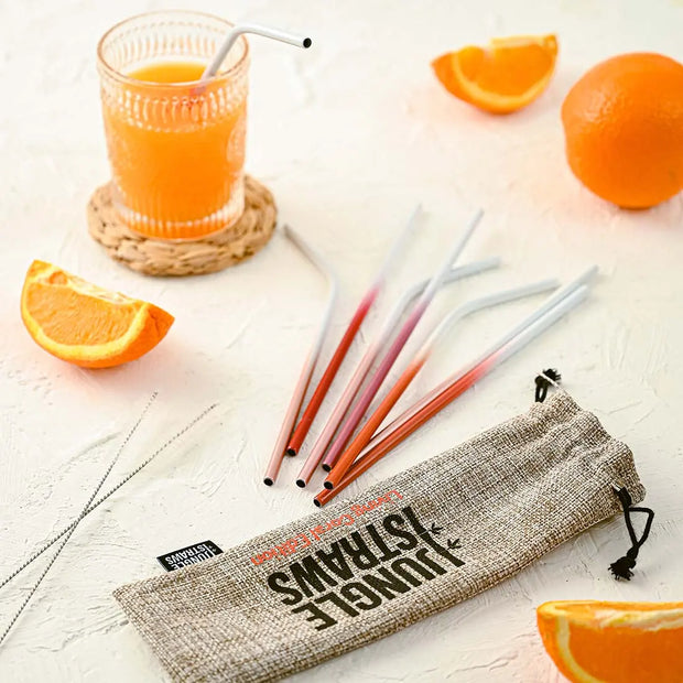 Stainless Steel Reusable Straw Set | Ocean Inspired (Pack of 8)-2