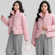 Stand-up Collar Thick Bread Coat Loose Stand Collar Large Pocket - Memoriex 