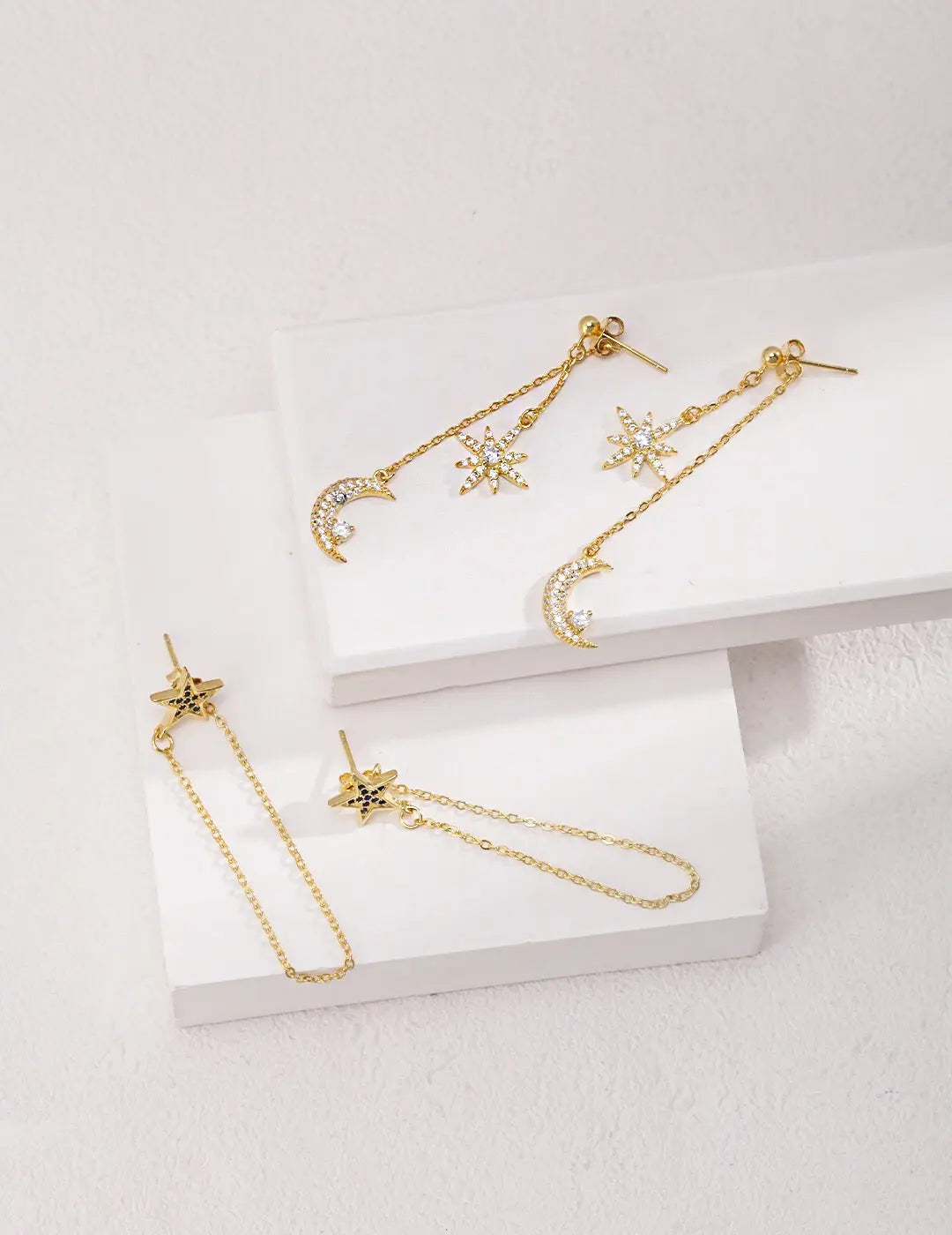 Star Dangle Threader Earrings - Memoriex