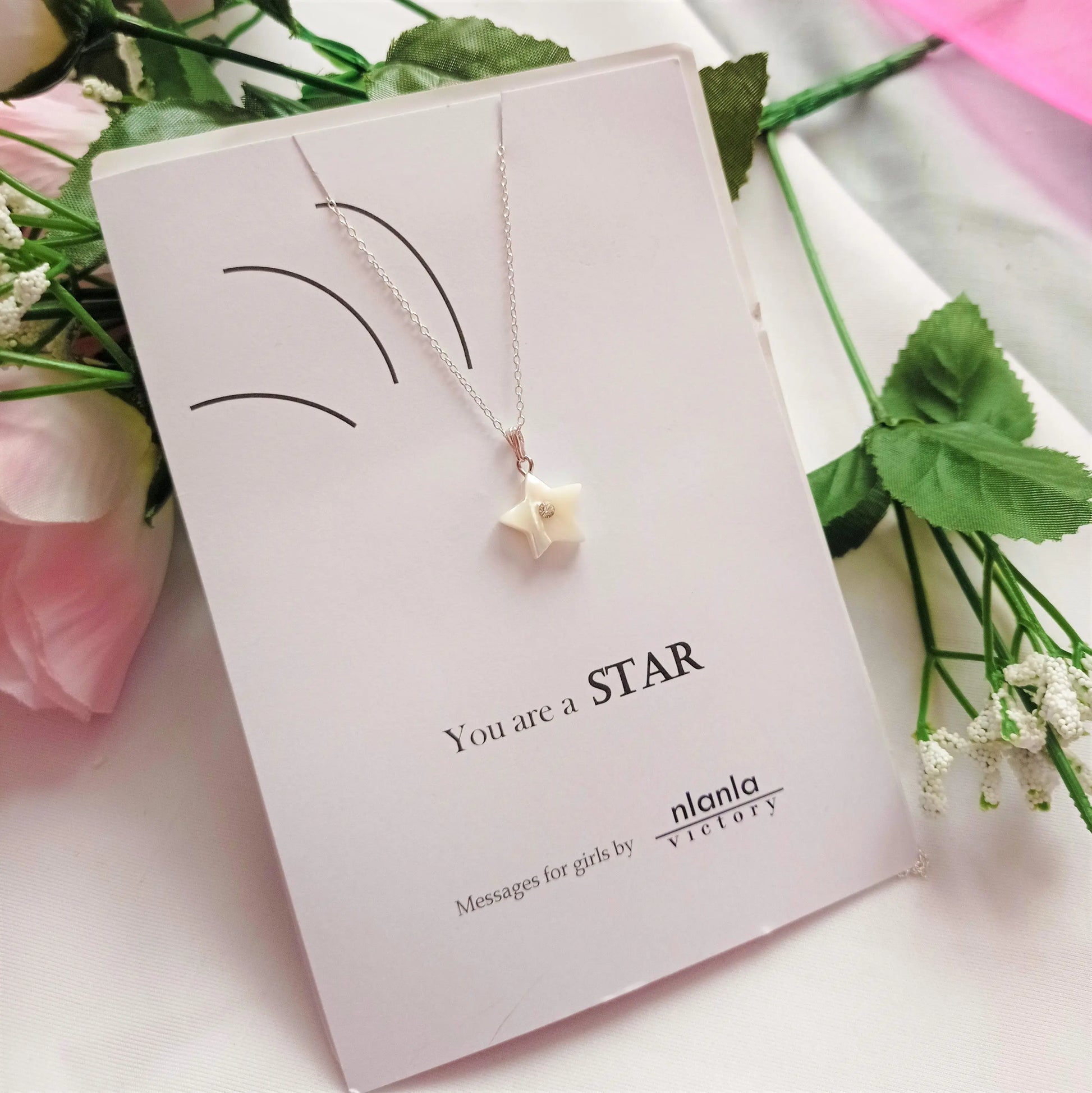 Star necklace on 18 inch Sterling Silver Chain - Memoriex