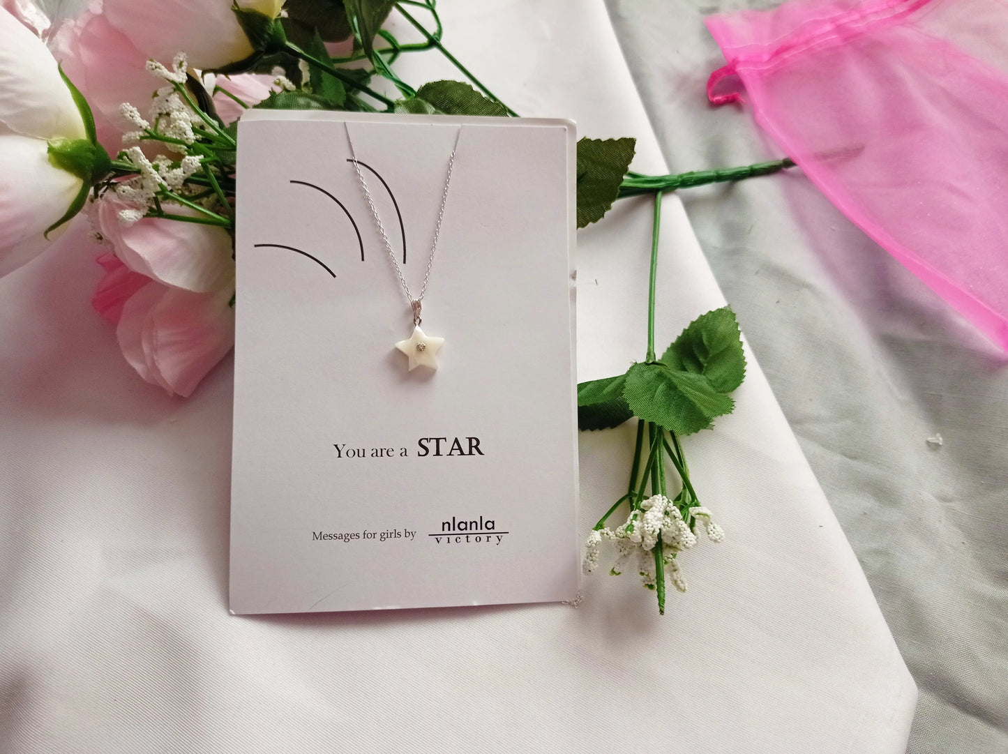 Star necklace on 18 inch Sterling Silver Chain - Memoriex