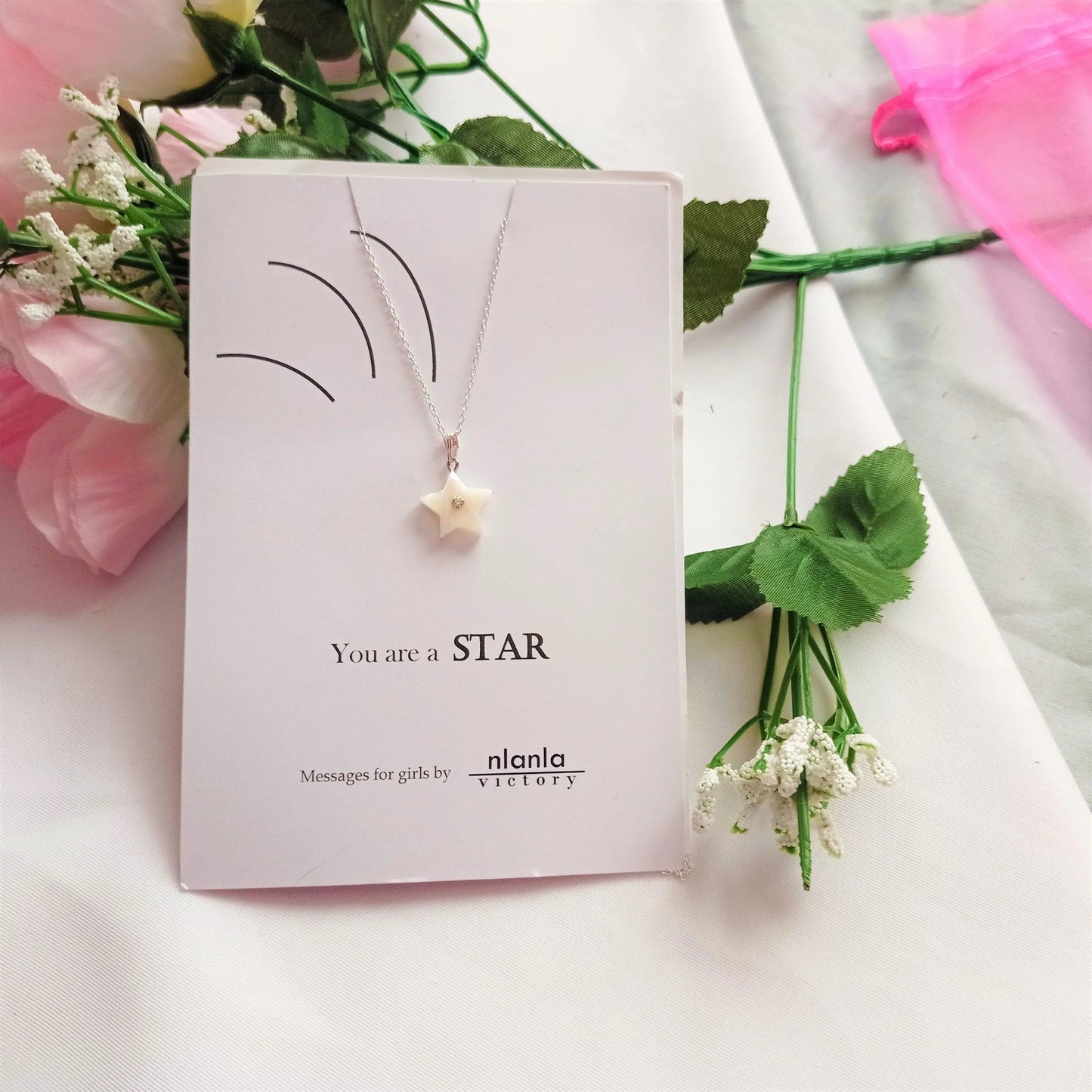 Star necklace on 18 inch Sterling Silver Chain - Memoriex