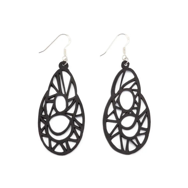 Stellar Recycle Rubber Teardrop Earrings - Memoriex 