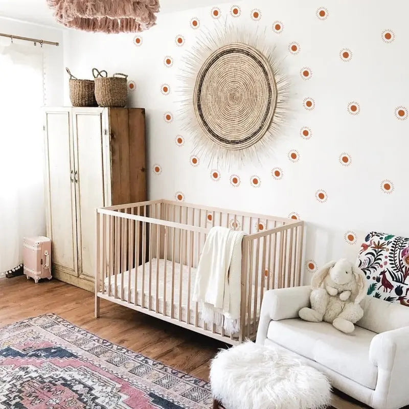 Sticker Kinderzimmer Wandaufkleber Boho Stil I Wand Deko I Wandtattoos I Babyzimmer Wand Deko I Sticker Set I 36 Stück-0