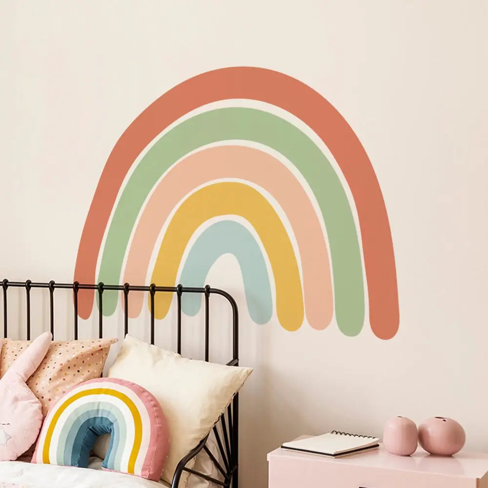 Sticker Kinderzimmer Wandaufkleber Boho Stil Regenbogen Blumen I Wand Deko I Wandtattoos I Babyzimmer Wand Deko I Sticker Set-2