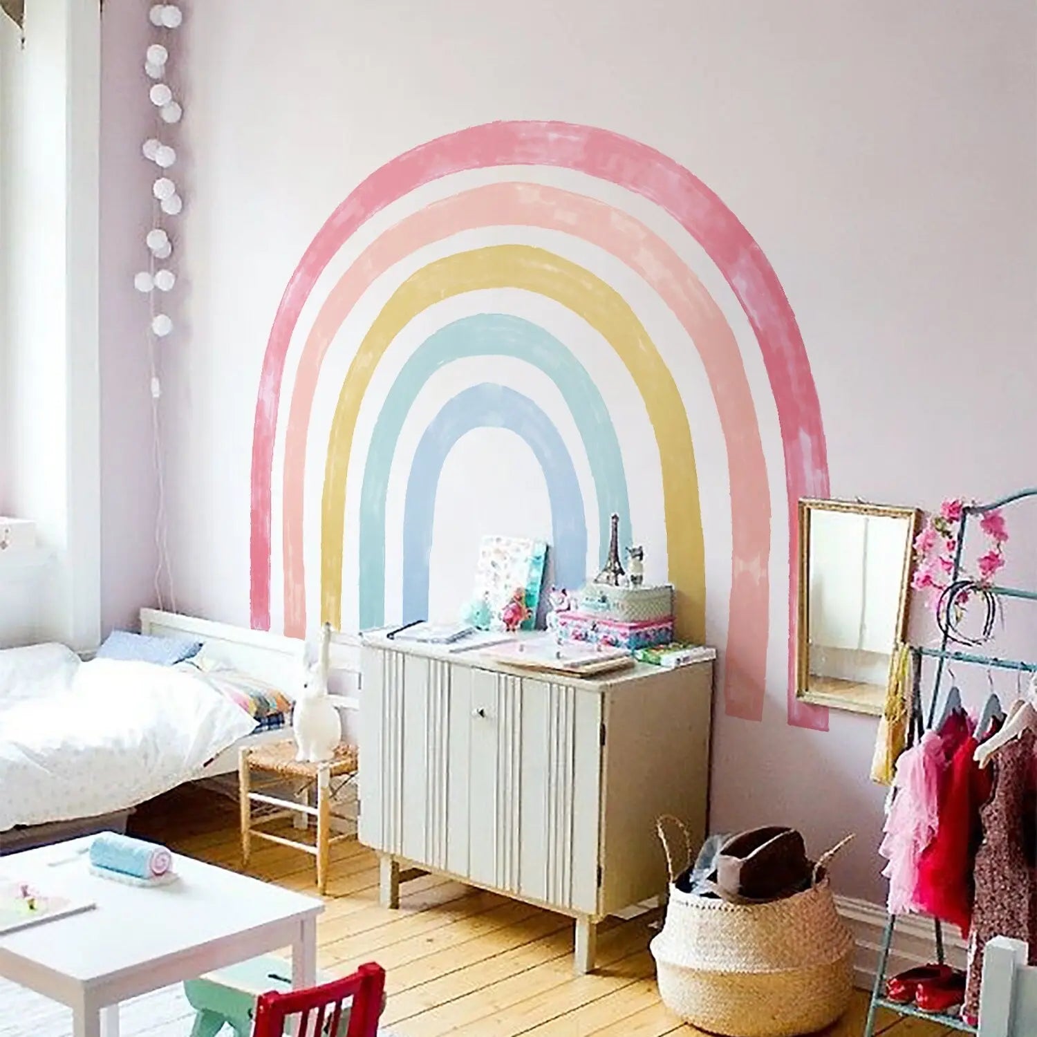 Sticker Kinderzimmer Wandaufkleber Regenbogen Bunte Farben I Wand Deko I Wandtattoos I Babyzimmer Wand Deko I Wandbild Tapete I Wasserdicht-0